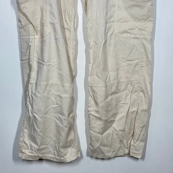 American Eagle Baggy Wide Leg Pant Size XL XXL 2X Ivory Drawstring Utility Cargo - Image 4