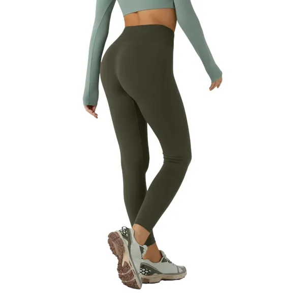 Halara OneForm Seamless Flow Mid Rise Tummy Control Leggings Green Small NEW - Image 5