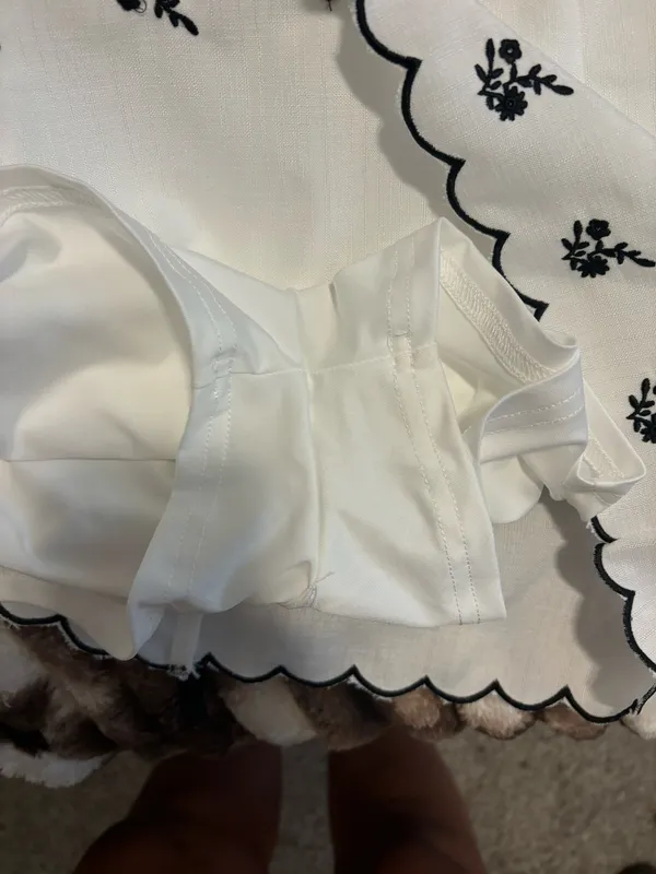Linen mini skirt White Size M - Image 2
