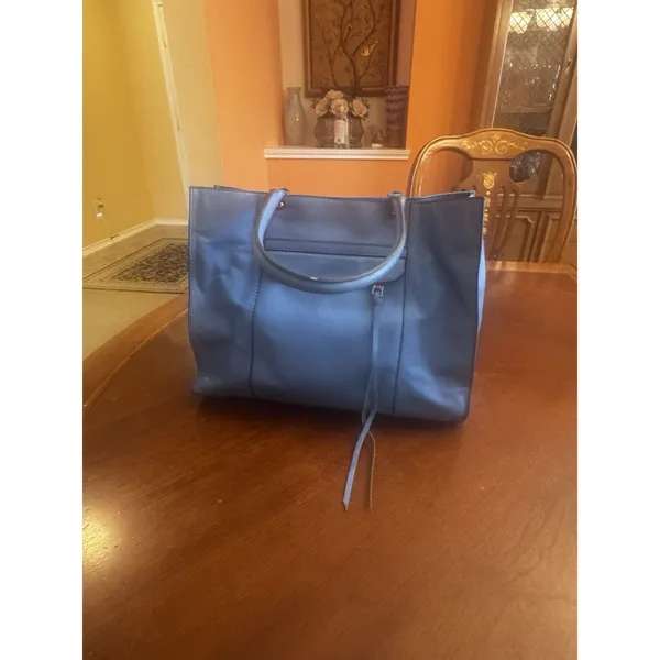 REBECCA MINKOFF BLUE LEATHER TOTE Bag - Image 2