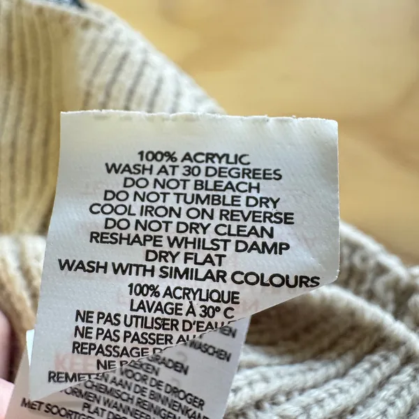 NWT Nasty Gal Collection One Shoulder Knitted Lounge Top Oatmeal‎ Beige Small - Image 4