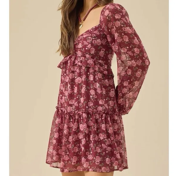 NEW Altar’d State Floral Mini Dress Size XL NWT - Image 3
