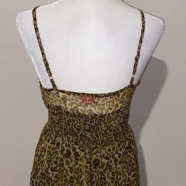 90’s vintage cheetah print maxi dress - Image 4