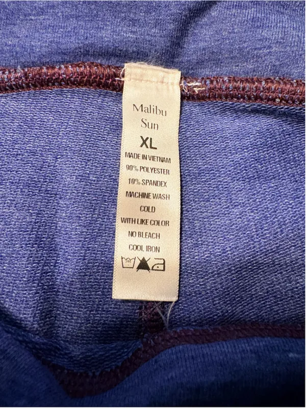 Malibu Sun Blue and Orange Workout Leggings Size XL - Image 5
