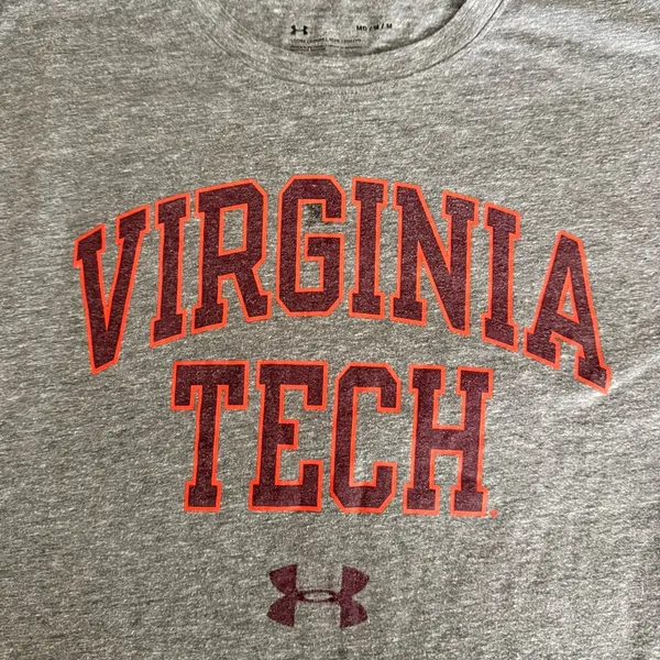 Under Armour Performance Virginia Tech Long Sleeve T-Shirt Heather Dark Gray - Image 7