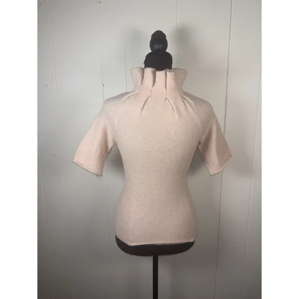 Moth High Neck Wool‎ Alpaca Sweater Small Pale Pink - Image 2