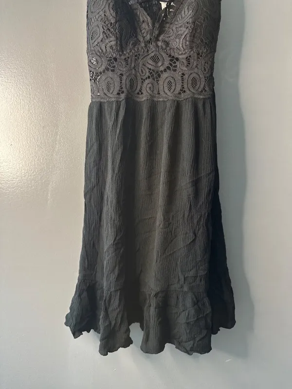 PINK Victoria's Secret Whimsigoth Black Lace Babydoll Mini Dress XS Gothic Fairy - Image 3