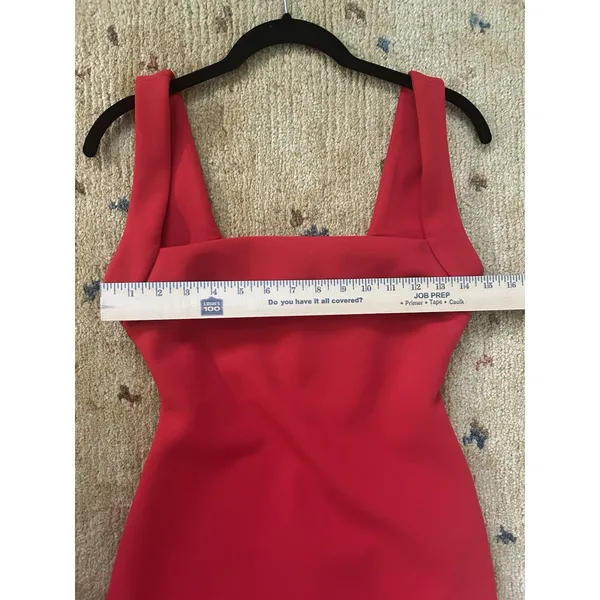 Princess Polly Bombshell Red Bodycon Mini Dress Slit Stretch Strappy Sz 8 Party - Image 6