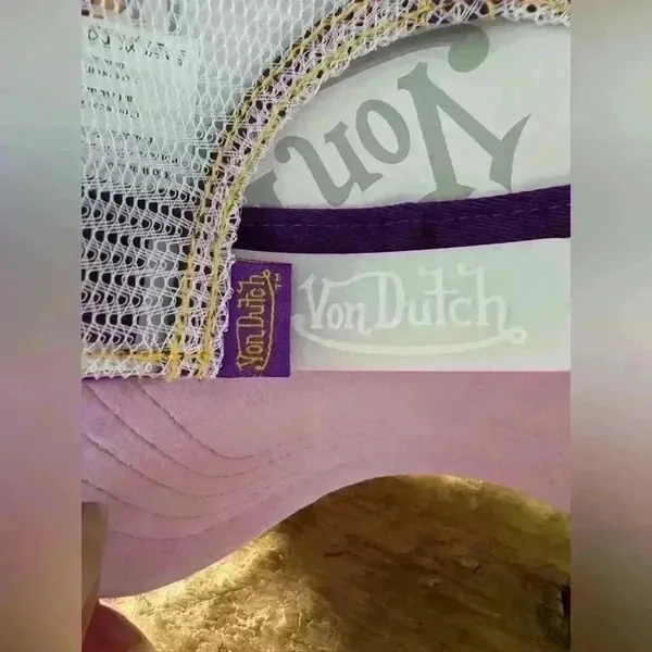 AUTHENTIC Von Dutch Purple/Lavender Velvet Trucker Hat ~ NEW with Hologram - Image 6