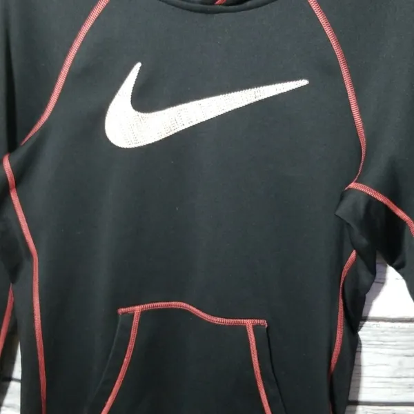 Nike swoosh hooded hoodie warm sweatshirt size Small - Image 2