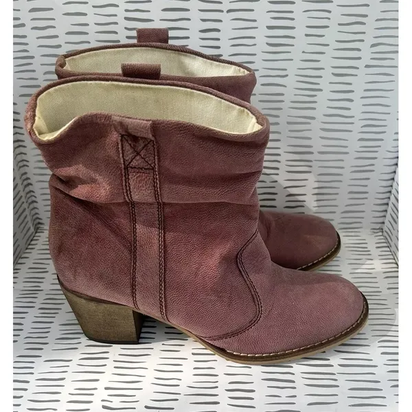 Lavorazione Artigiana for Sundance Italian Leather Slouchy Boots Mauve 39 8.5 - Image 8