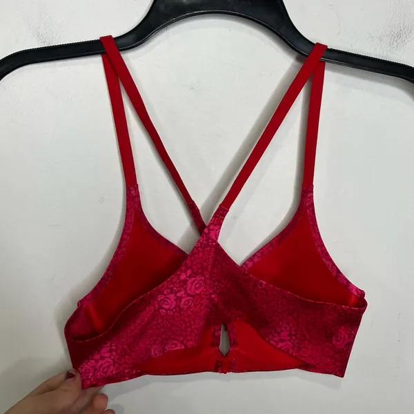 Victoria’s Secret push up bra hot pink animal‎ print women’s size 32A sexy - Image 2