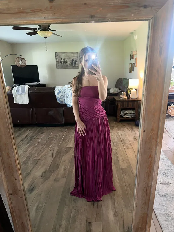 Lulus Dress Maxi plum  - Image 4