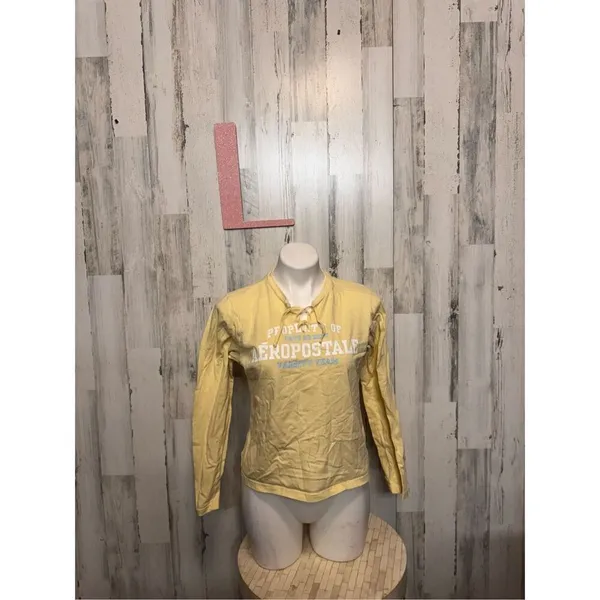 Aeropostal yellow long sleeve top - Image 7