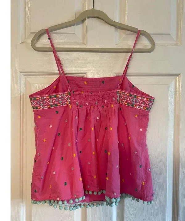 Crown& Ivy Babydoll Women's Embroidered Babydoll Top size Large - Image 10