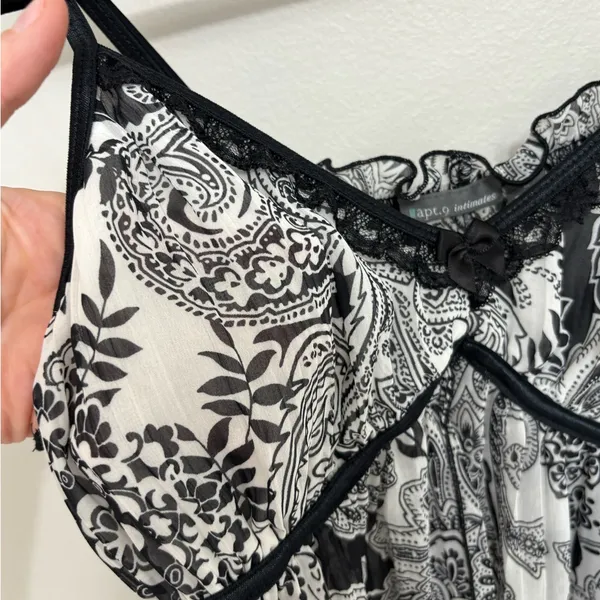 Apt 9 Intimates Y2K Whimsigoth Paisley Babydoll Split Front Cami Tank - Size L - Image 8
