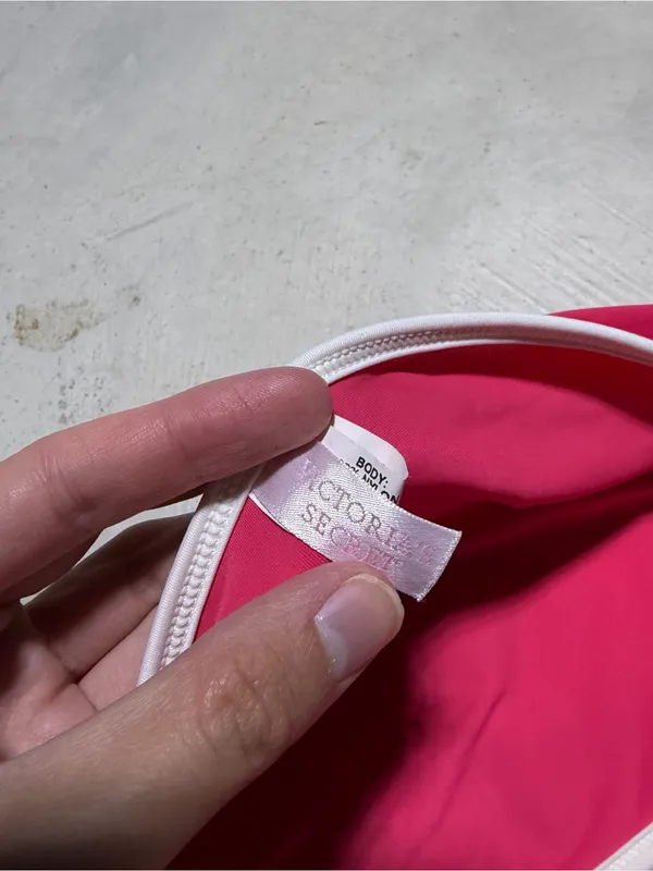 Victoria’s Secret Women’s Pink swim Skirt with White Waistband medium y2k - Image 5