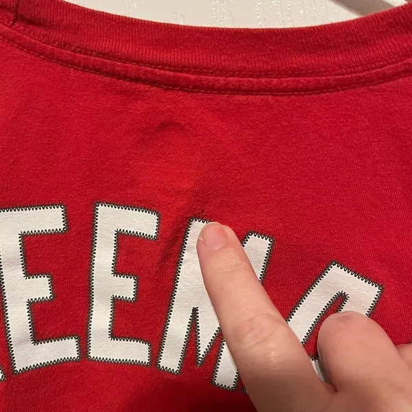 Majestic Atlanta Braves Freddie Freeman ladies red extra large shirt MLB BASEBALL *Flawed - Image 7