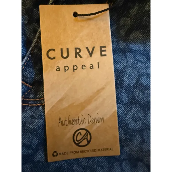 Curve Appeal Jeans Womens Size 4 High Rise Wide Leg Leopard Print Cotton NWT - Image 10