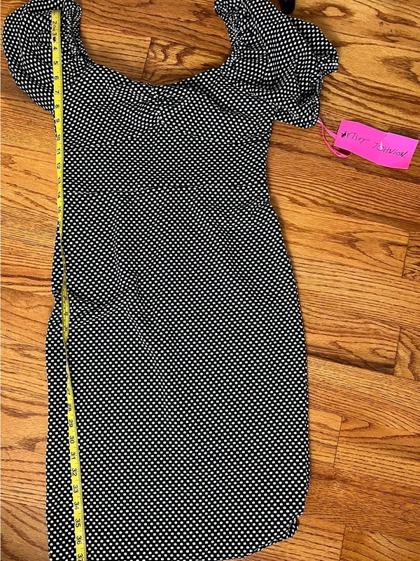 Betsey Johnson Black and White Polka Dot Dress NWT - Image 6