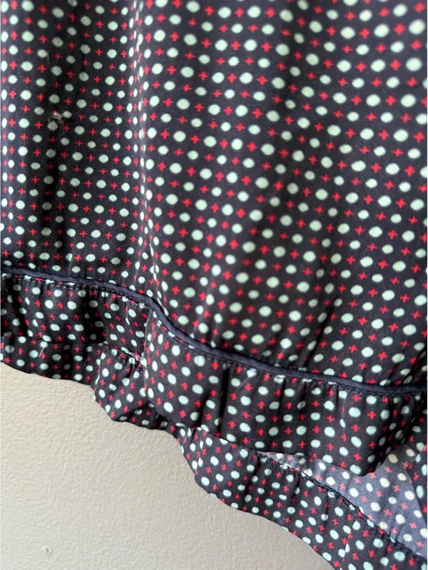 Aerie Polka Dot Ruffle Hem Lounge Shorts with Button Detail - Image 4