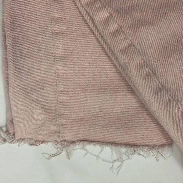 Baby pink flare leg raw edge denim pants woman’s size xtra small - Image 2