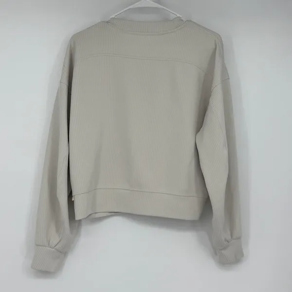 Lululemon Ribbed Softstreme Perfectly Oversized Cropped Crew‎ in Bone Size 6 - Image 2