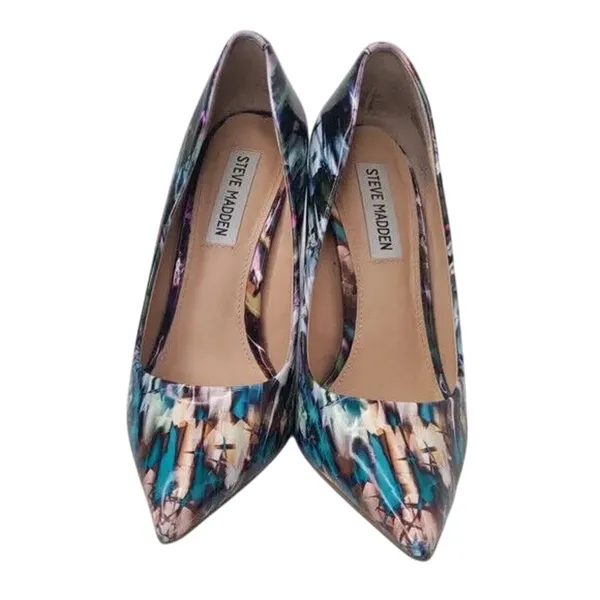 Steve Madden Multicolor Galaxy heels sz6 - Image 2
