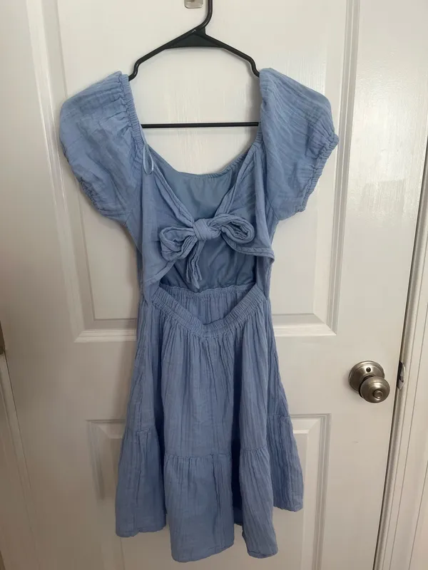 Light Blue Flowy Dress - Image 2