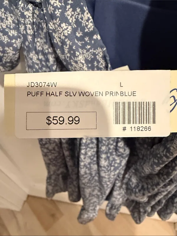 She + Sky Navy Blue ditsy Floral Puff-Sleeve Mini Dress - Image 4