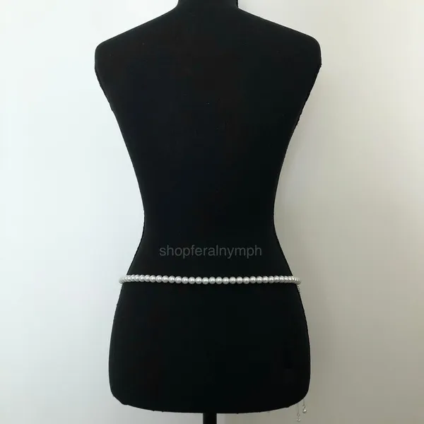 Y2K Coquette White Faux Pearl Layered Draped Chain Belt, 31.5 Inches, X7GA1139 - Image 7