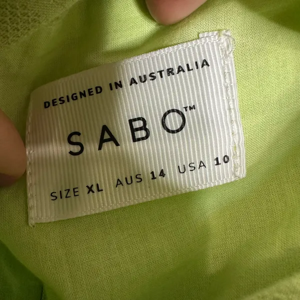 Sabo Skirt Green Double Knot Cut Out Mini Dress Size 10 - Image 3
