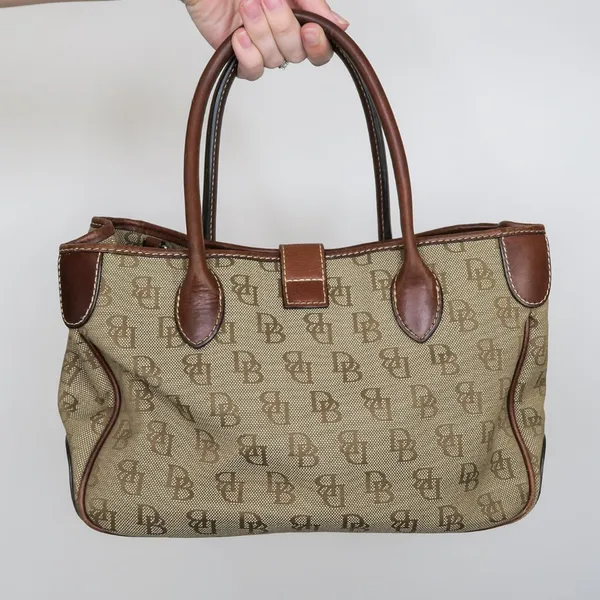 Vintage 90s Dooney & Bourke Signature Small Double Handle Tote - Image 5