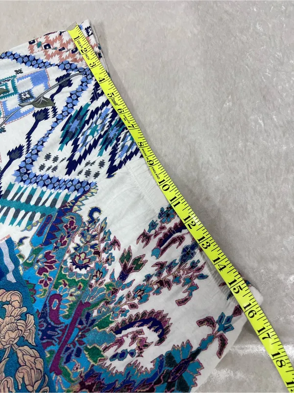 Johnny Was Patchwork mixed media Floral 2 piece pajama set XL button up top - Image 8