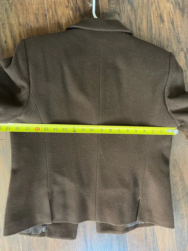 Harvé Bernard Vintage Wool Brown Blazer - Image 18