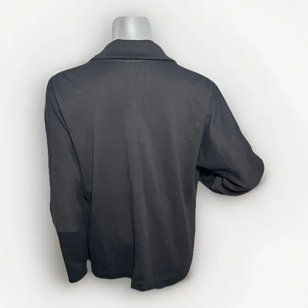 PACT Airplane Collection Relaxed Knit Blazer Jacket Black Medium Sustainable - Image 6
