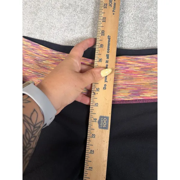Lululemon Groove Pant Size 6 Black Magnum Dew Berry Flare Yoga - Image 9