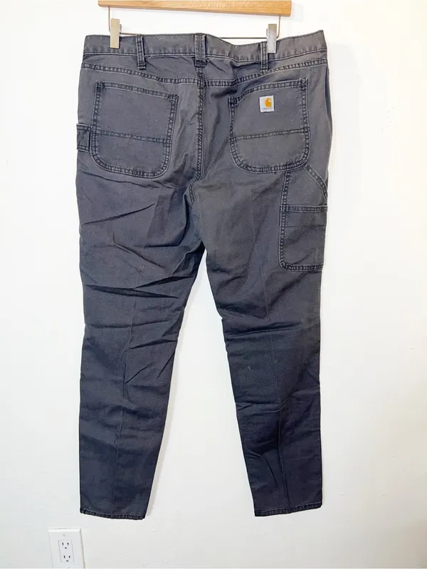 Carhartt Slim Fit Women’s Dark Gray Workwear Carpenter Tall Pants - Image 7