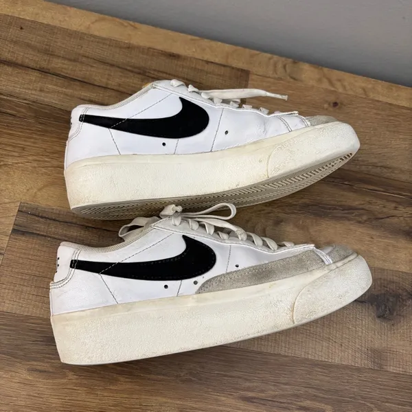 Nike Blazer Platform Sneakers Shoes White Black Women’s - Image 9