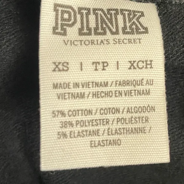 PINK Victoria’s Secret size XS Black Joggers – Lace-Up Waist, Bold Logo (N3)✨ - Image 3