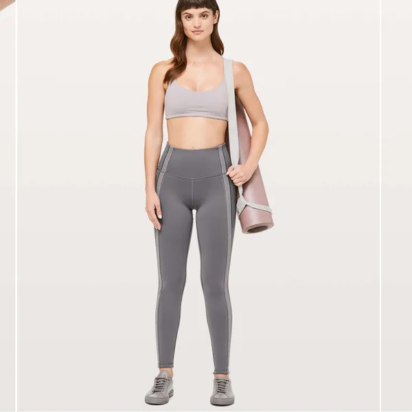 Lululemon Mesh Power Lines Leggings Titanium Dark Chrome Size 6 - Image 10