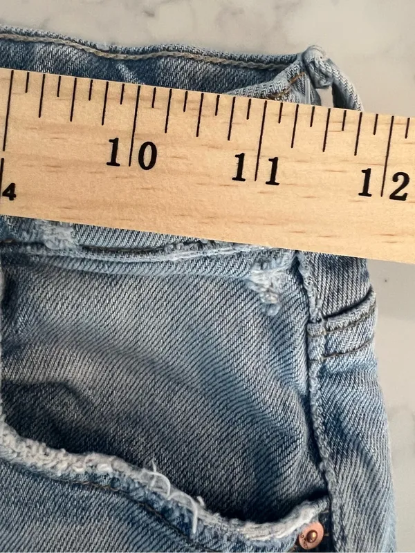 MOTHER Superior High Waisted Rider Skimp Jeans Blue Straight Size 25 - Image 9