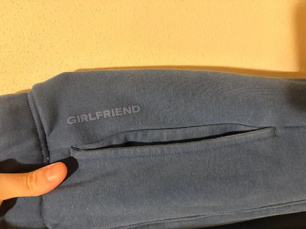 Girlfriend Collective Cargo Sweatpants Blue Straight Leg - Image 12
