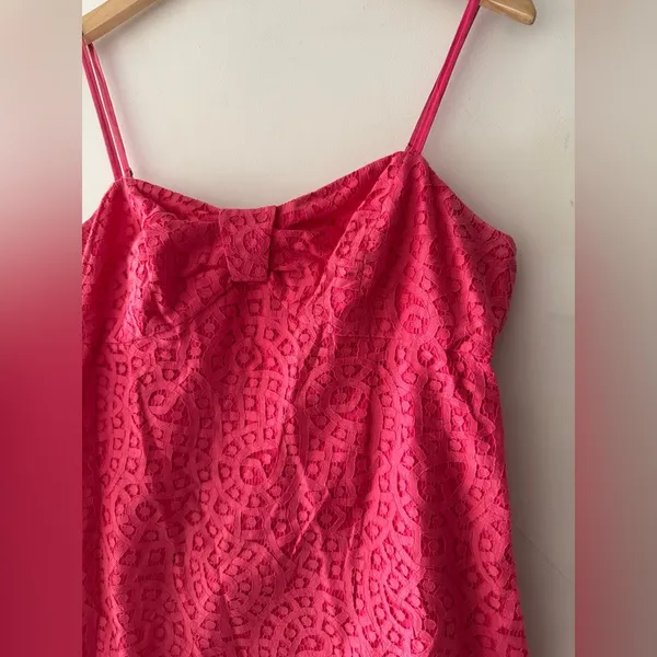 Lilly Pulitzer Karina Lipstick Pink‎ Lace Empire Waist Dress Adorable - Image 5