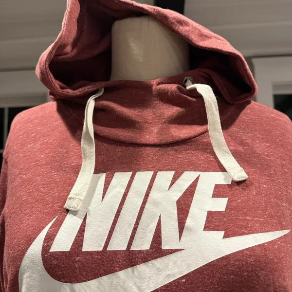 Nike Women’s Pull Over Hoodie Heather Red Size Large - Image 3
