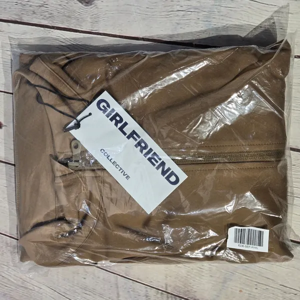 Girlfriend Collective Parker Seamed‎ Jacket Sepia Brown XXXL 6230-SEP-XXXL NWT - Image 10