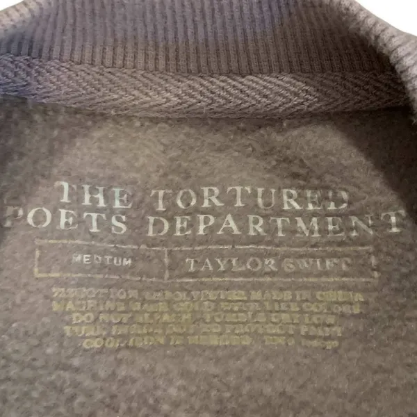 Taylor Swift Crewnecm Tortured Poets M Taupe TTPD Ruining My Life Swiftie Merch - Image 2