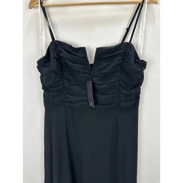 Lulus Sweeney Black Sleeveless Maxi Dress Side lit Chiffon Formal XL NWT - Image 9
