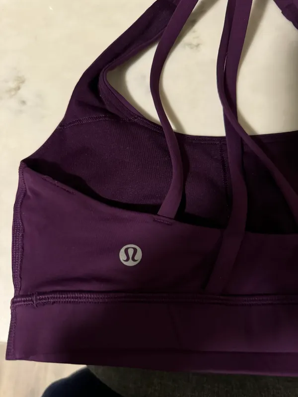 Lululemon Matching Set Dramatic Magenta 25" Align Leggings With Pockets And Energy Bra - Image 5