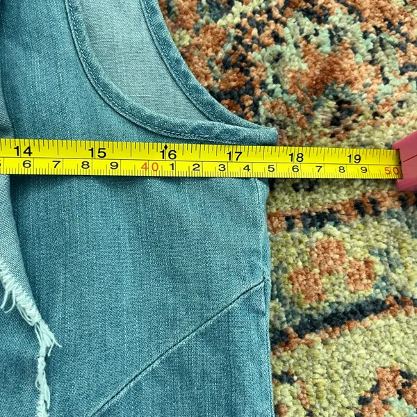 7 For All Mankind western Denim Short Sleeve Top - Image 8
